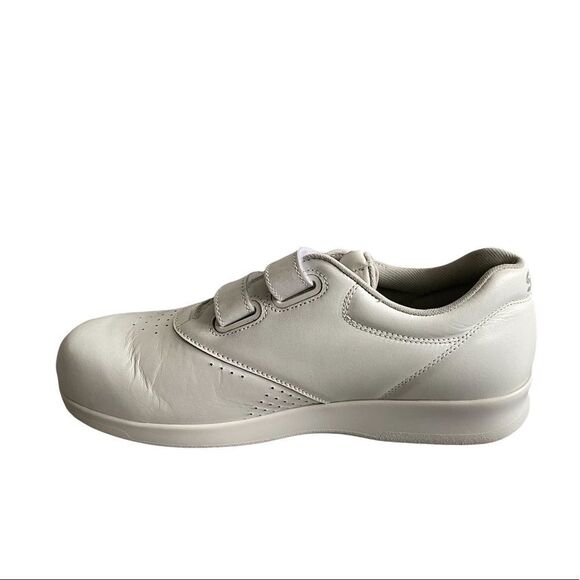Sas Me Too Leather Casual Walking Shoe Velcro Straps White 8.5W - Picture 3 of 11